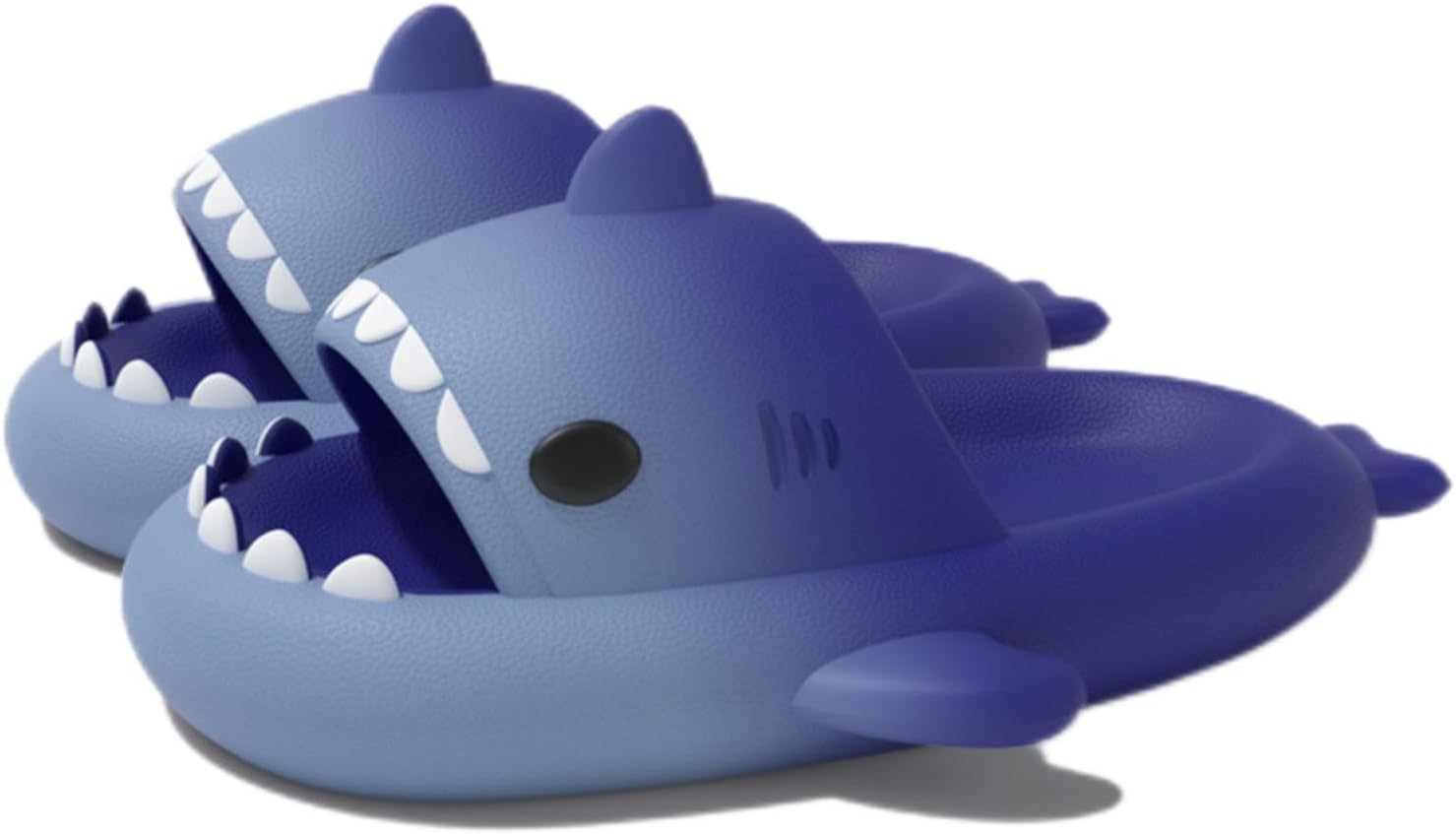 

Шлепанцы с акулой для женщин и мужчин, шлепанцы Cloud Shark, противоскользящие шлепанцы с открытым носком, супер мягкие шлепанцы с открытым носком для душа Generic, синий