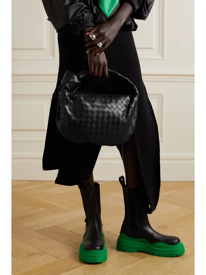 Подростковая сумка-тоут из кожи Intrecciato Jodie BOTTEGA VENETA, черный — фото 2