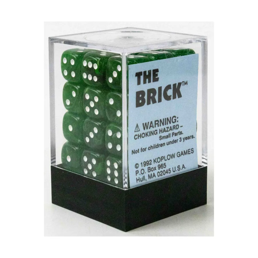 

Brick, The - d6 Swirl Ледяной зеленый с белым (36), Dice - Opaque (Koplow)