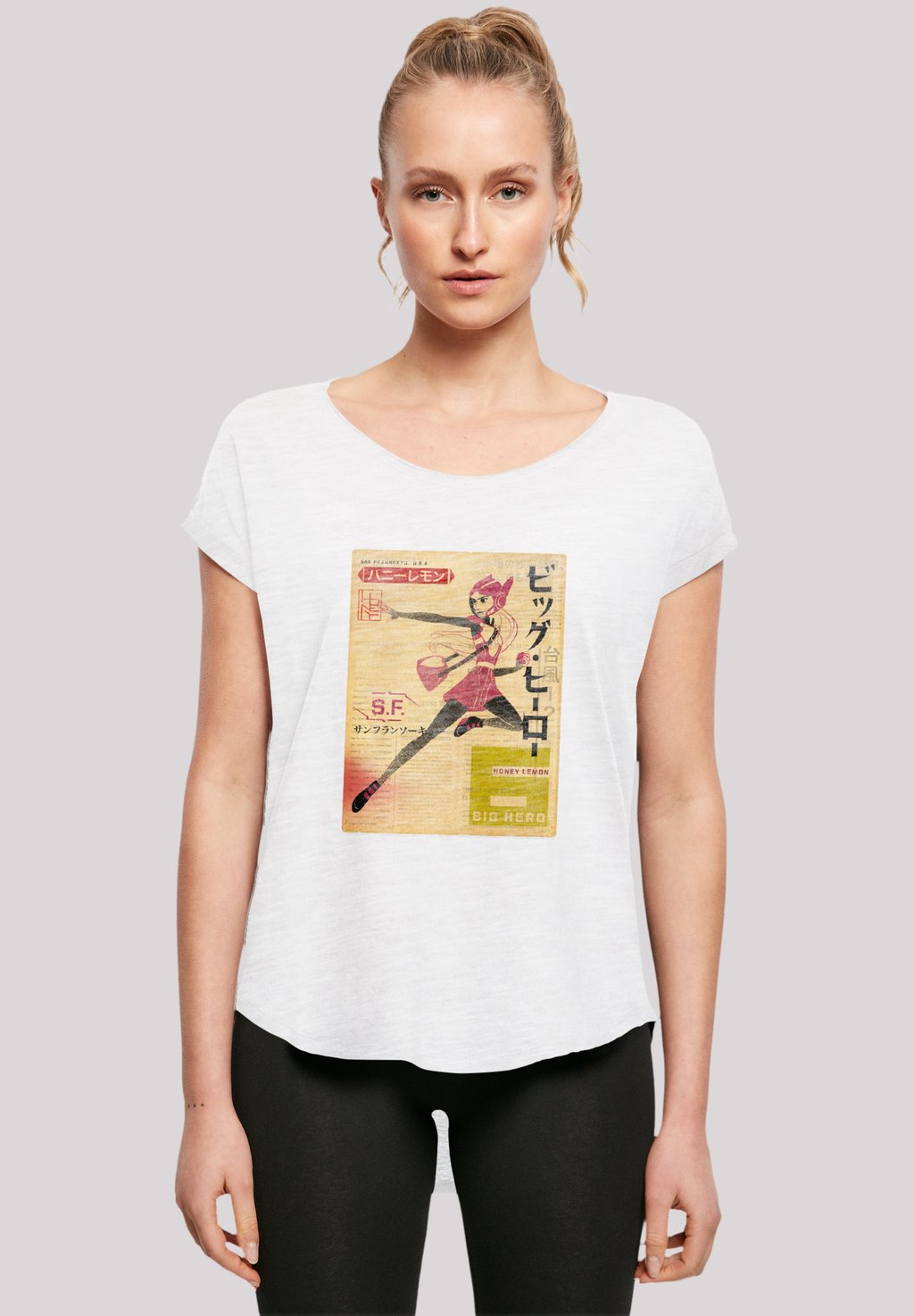 

Футболка с принтом BIG HERO 6 HONEY LEMON NEWSPAPER F4NT4STIC, белый