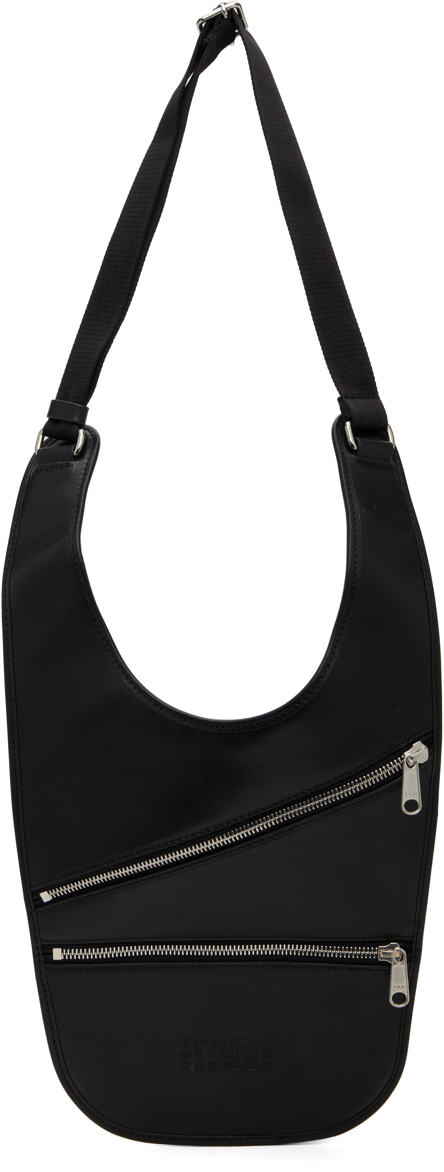 

Мини-сумка Flat Saddle MM6 Maison Margiela, черный