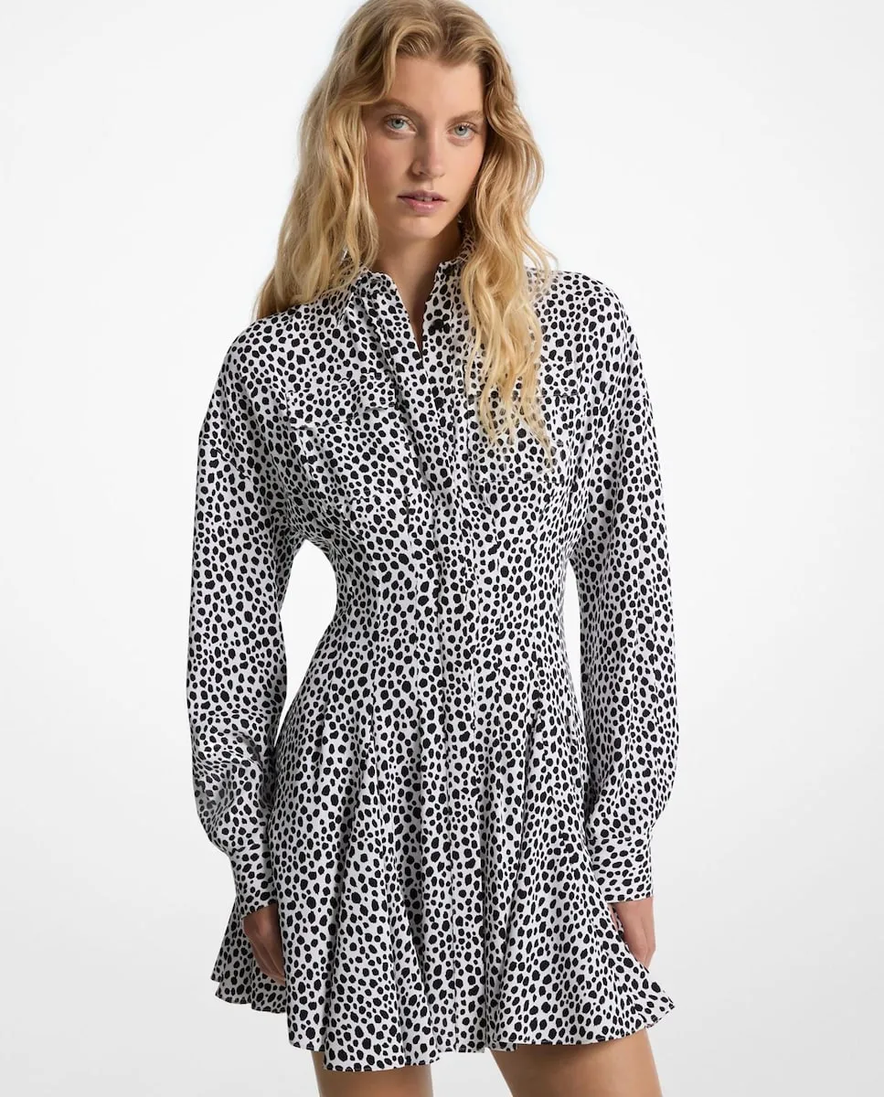 

Короткое платье с рукавами-фонариками Michael Michael Kors, мультиколор