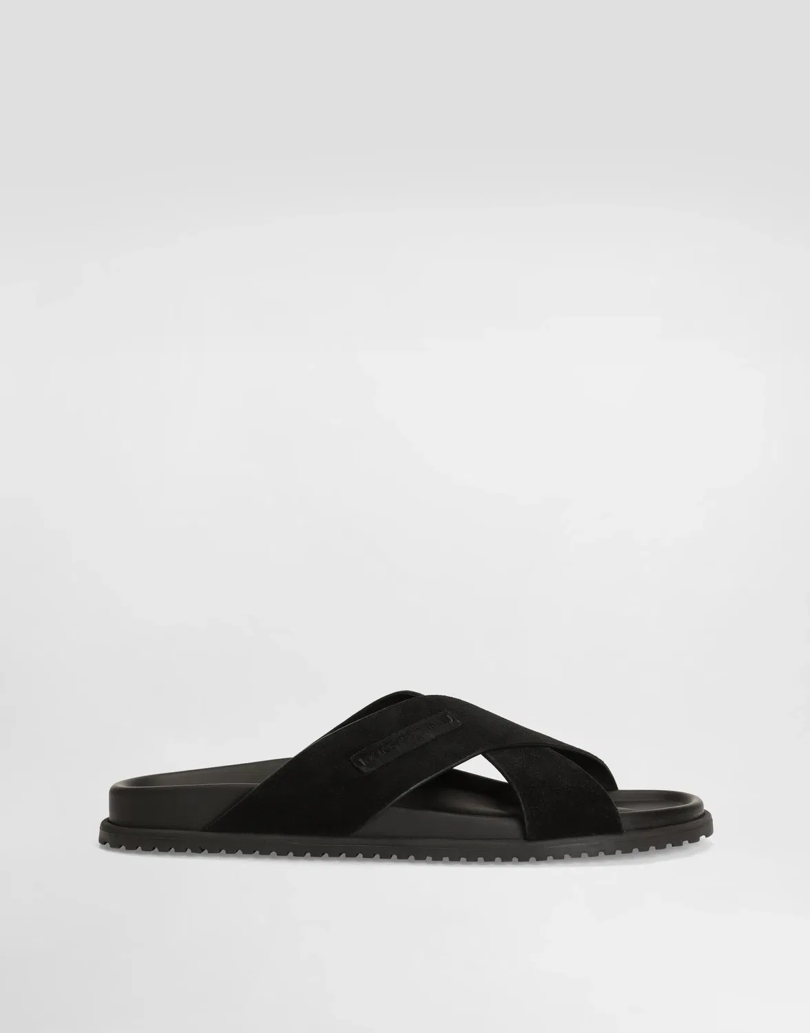Сандалии из спилка DOLCE & GABBANA, черный