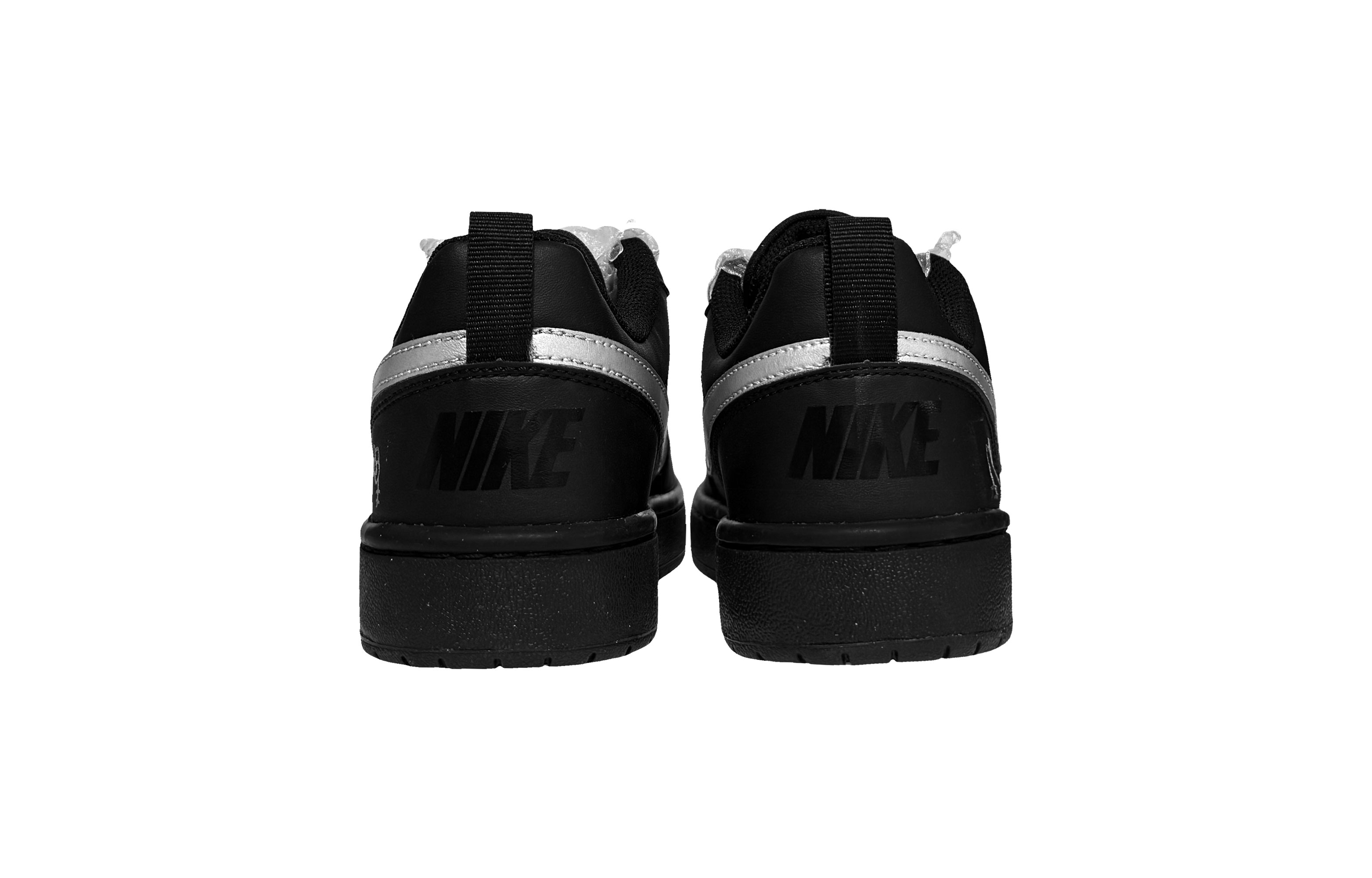Кроссовки Court Borough Gothic Kitten с низким верхом для скейтбординга для детей и подростков Nike, черный — фото 4