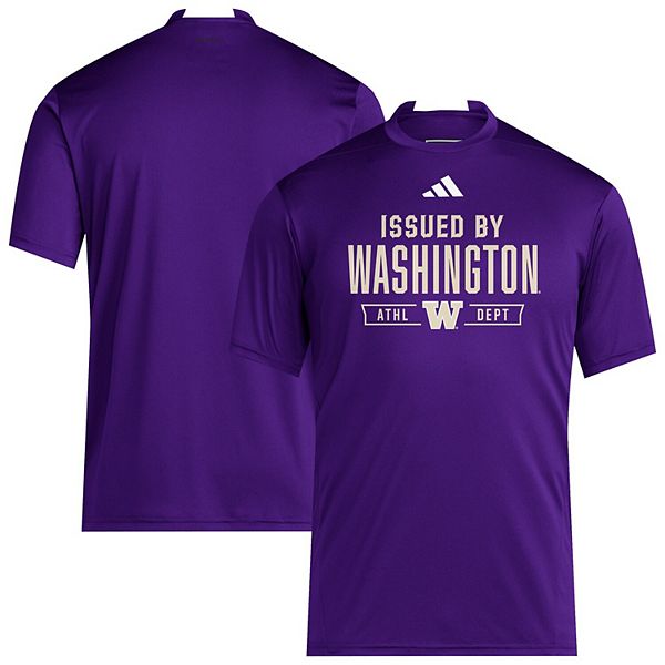 Мужская фиолетовая футболка washington huskies 2025 training performance team Adidas — фото 2