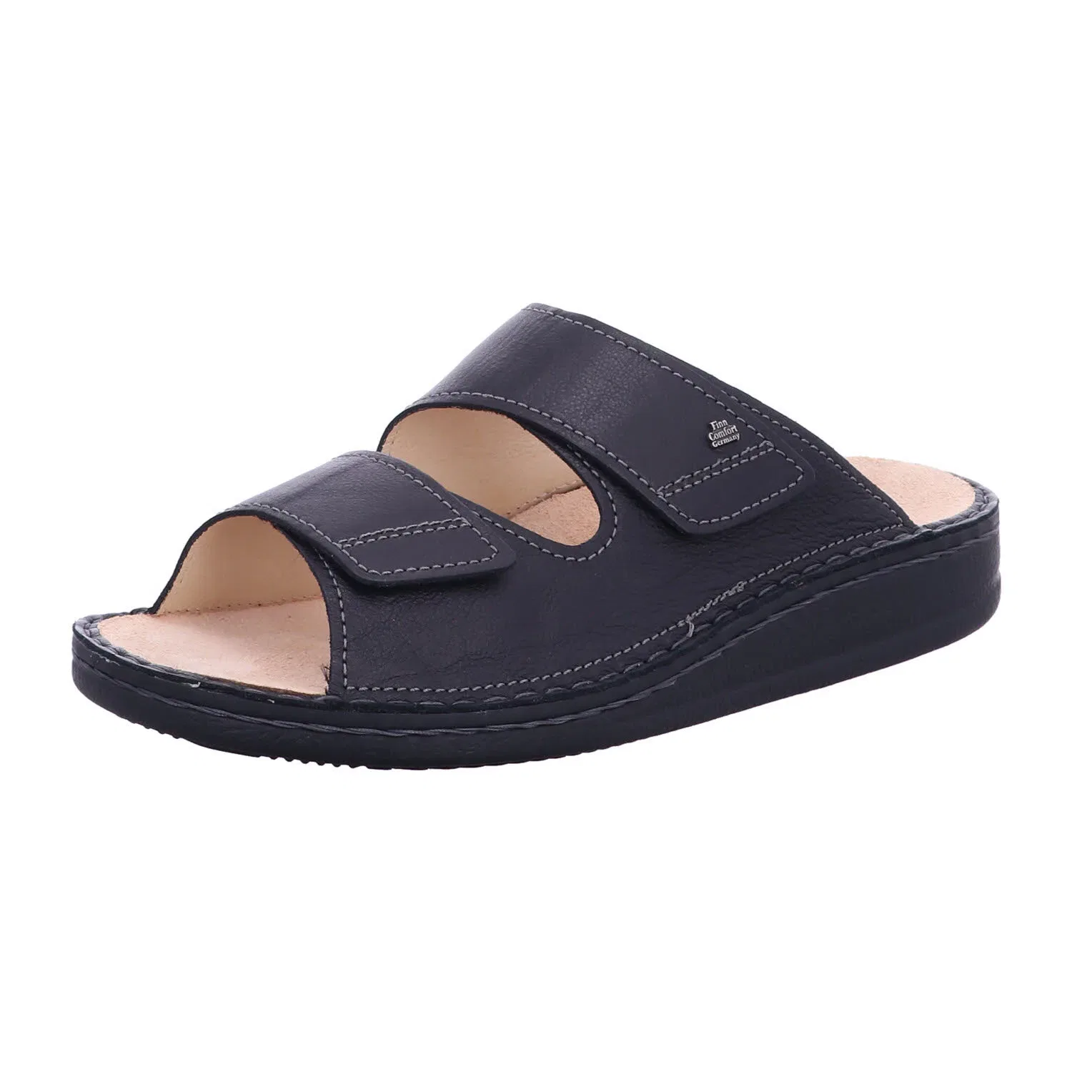 Тапочки кожаные Finn Comfort черные