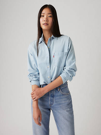 

Футболка Harlie Boyfriend Levi's, цвет Where Is She - Light Wash