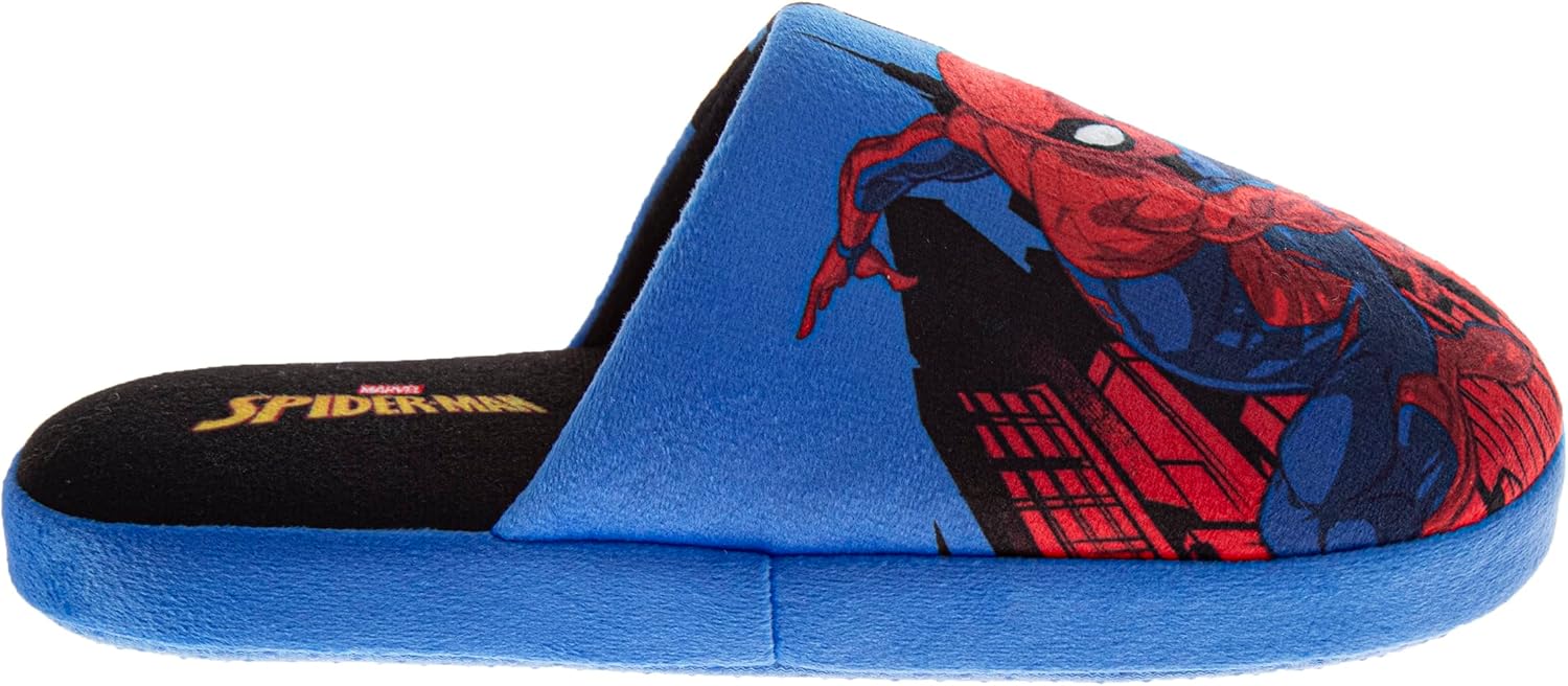 Тапочки Josmo Marvel Avengers для мальчиков, домашние теплые мягкие детские тапочки с Капитаном Америкой, Халком, Тором, Железным человеком, размеры 11-13 для маленьких детей, 1-5 для больших детей, 7-14 для взрослых, красный/синий — фото 2