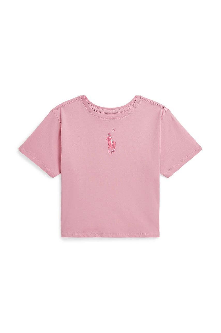 

Хлопковая футболка для детей Polo Ralph Lauren, розовый