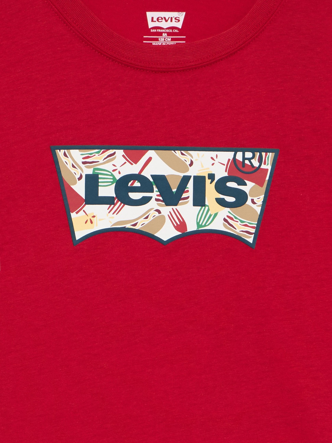 Levi's Kids Футболка 'BARBECUE BATWING' в красном цвете — фото 3
