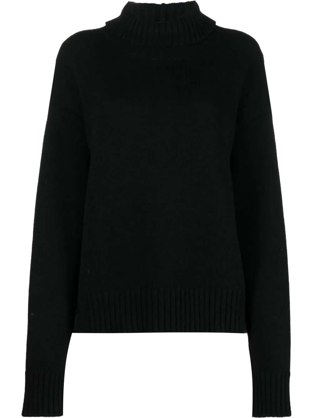 

Джемпер свободного кроя с высоким воротником JIL SANDER, черный