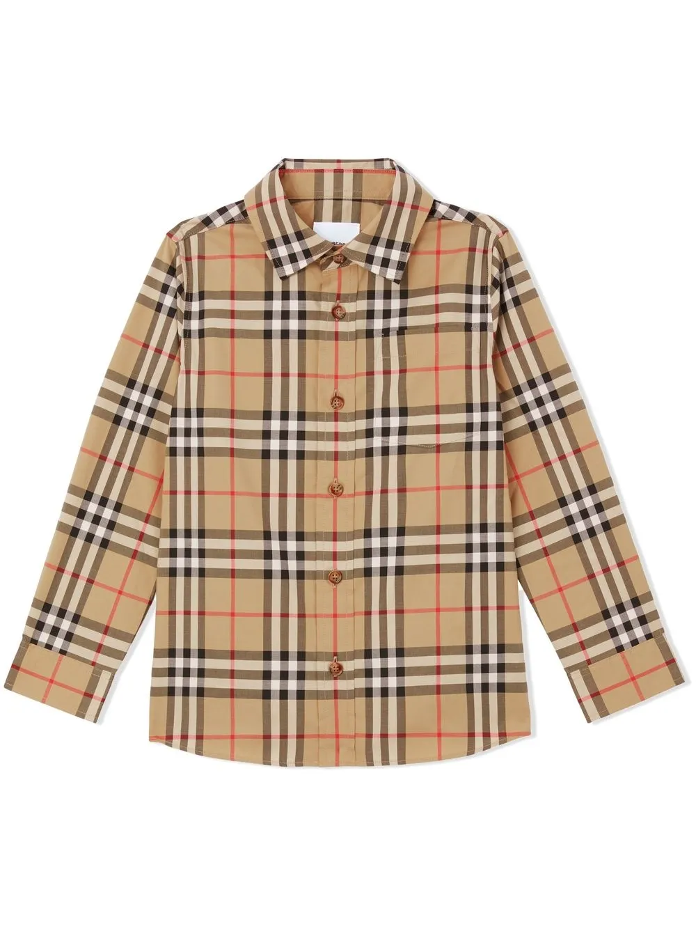 

Рубашка в клетку Vintage Check с длинными рукавами BURBERRY KIDS, нейтральный