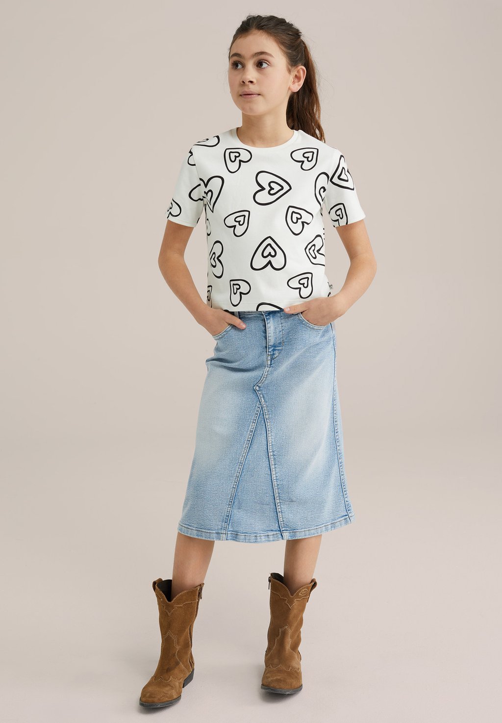 

Футболка с принтом WE Fashion, золотой