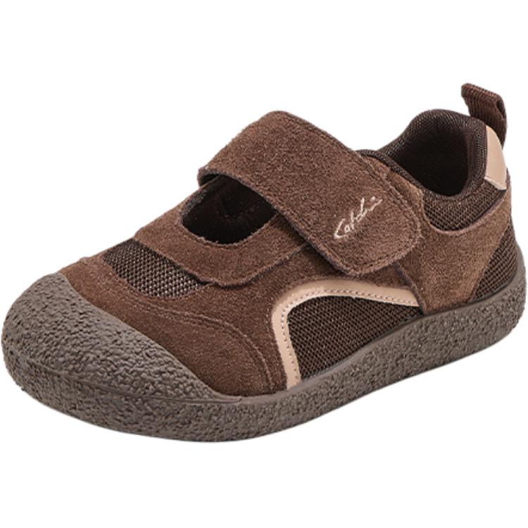 

Скользостойкие амортизирующие кроссовки с устойчивостью к истиранию для детей низкие повседневные Kids' Satchi, коричневый