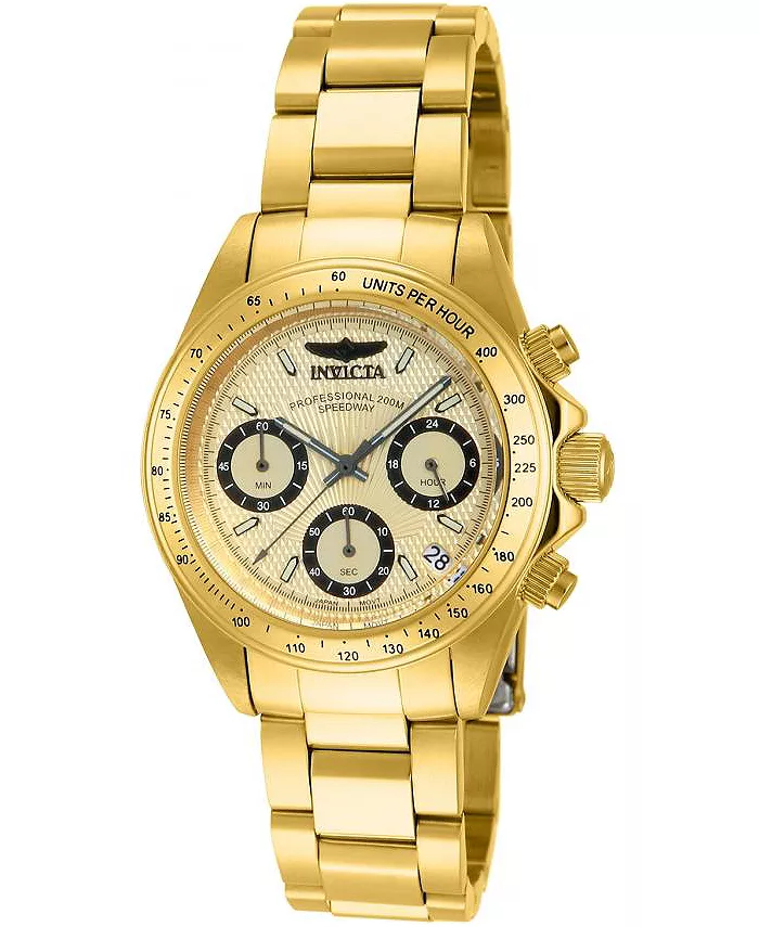 

Женские часы 14931 Speedway Quartz Multifunction с золотым циферблатом Invicta, золотой