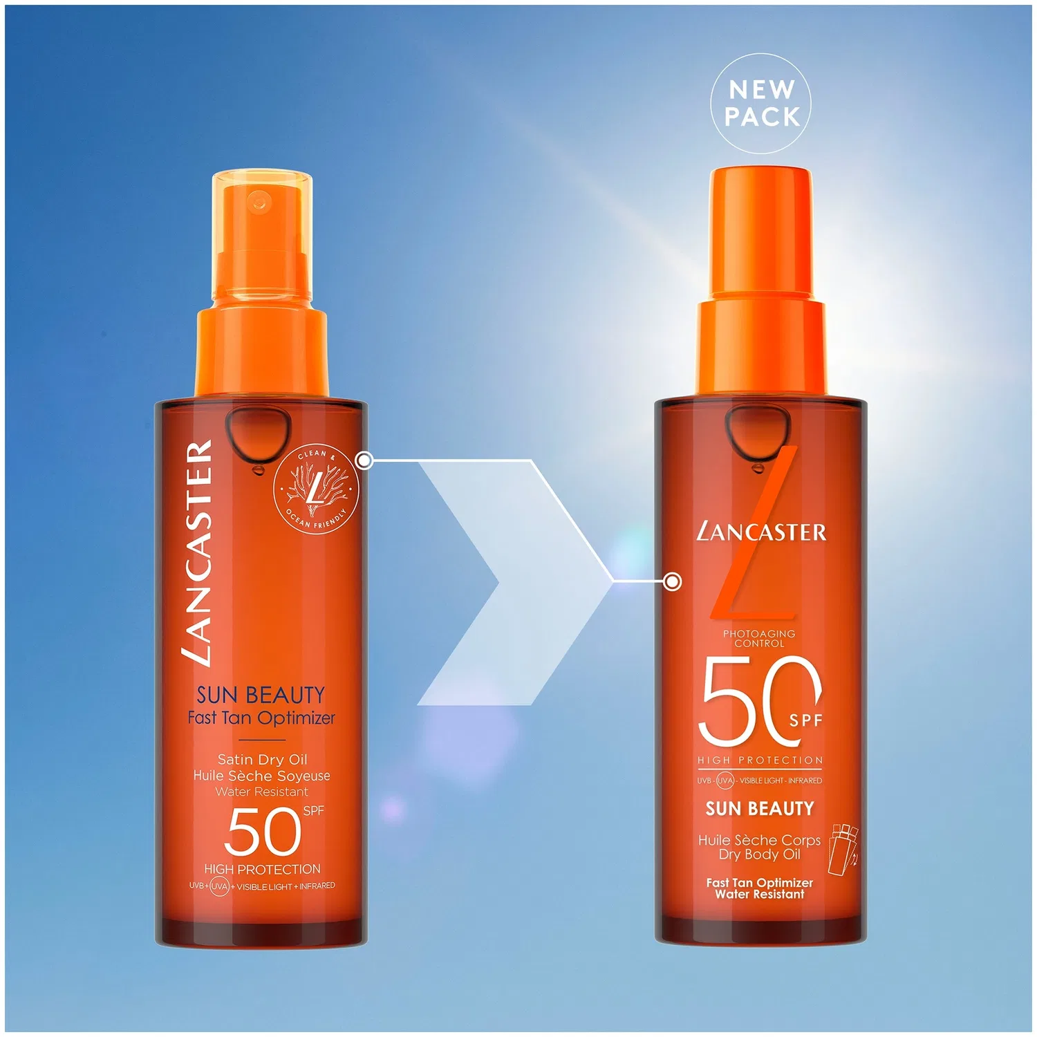 Sun Beauty Satin Dry Oil Fast Tan Optimizer for Body SPF30 150 мл Lancaster — фото 4
