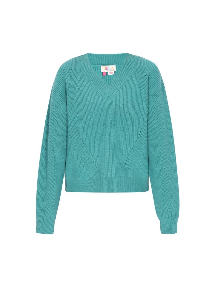 

Женский свитер бирюзового цвета IZIA