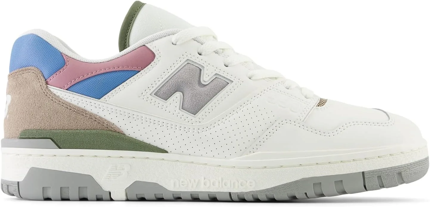 Кроссовки New Balance Scarpa Lifestyle - кожа, текстиль, белый/синий/бежевый — фото 2