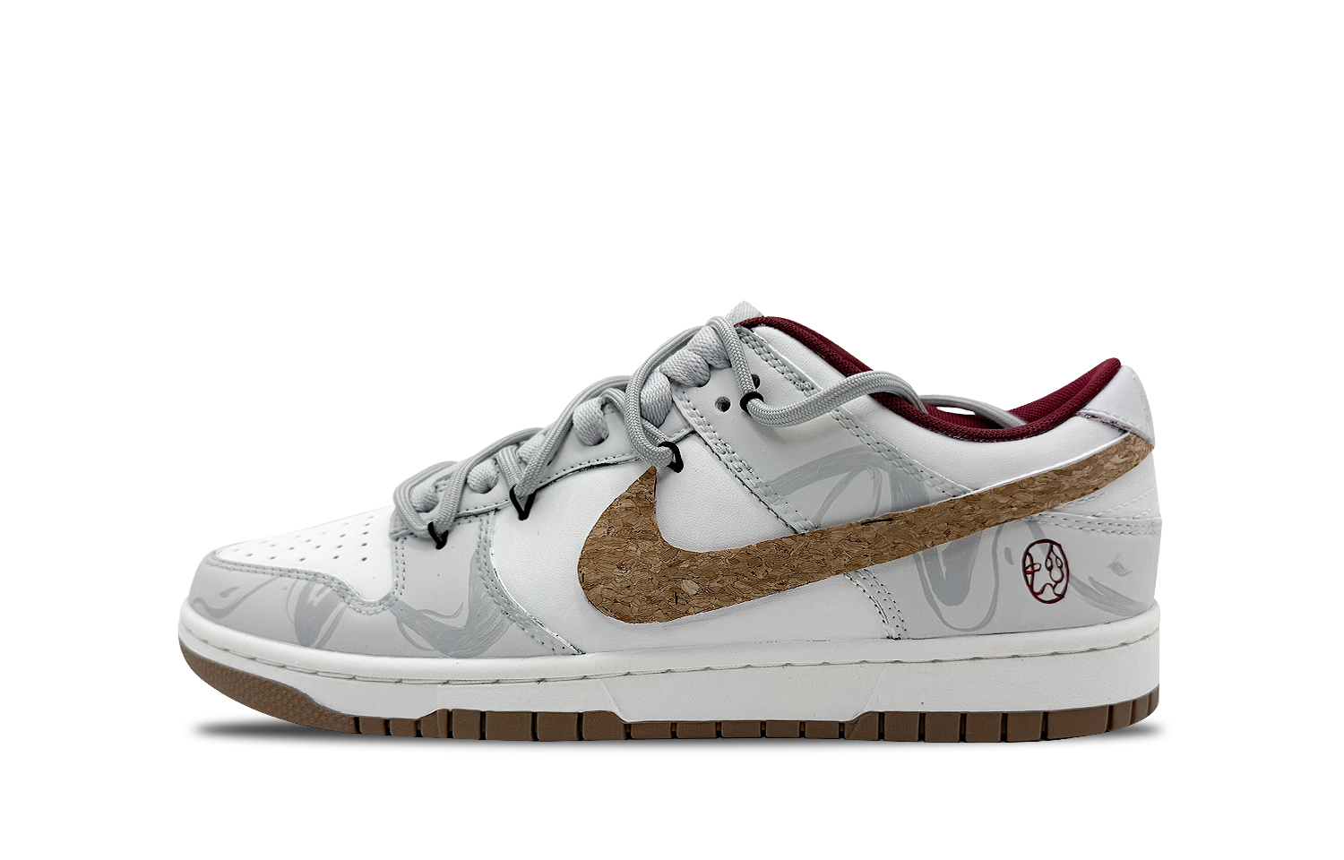 

Низкие кроссовки для скейтбординга Dunk с противоскользящим покрытием и устойчивостью к истиранию, unisex Nike, белый