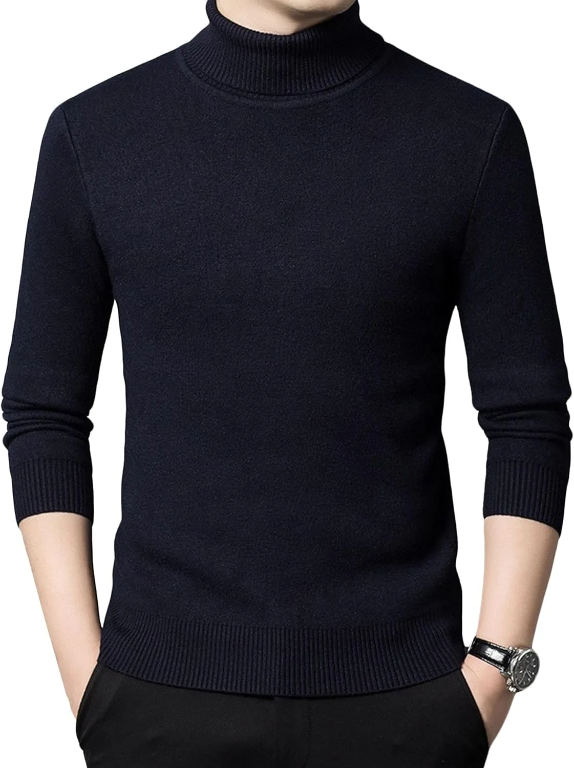 

Мужской тонкий свитер с длинными рукавами и воротником-стойкой Maiyifu-GJ