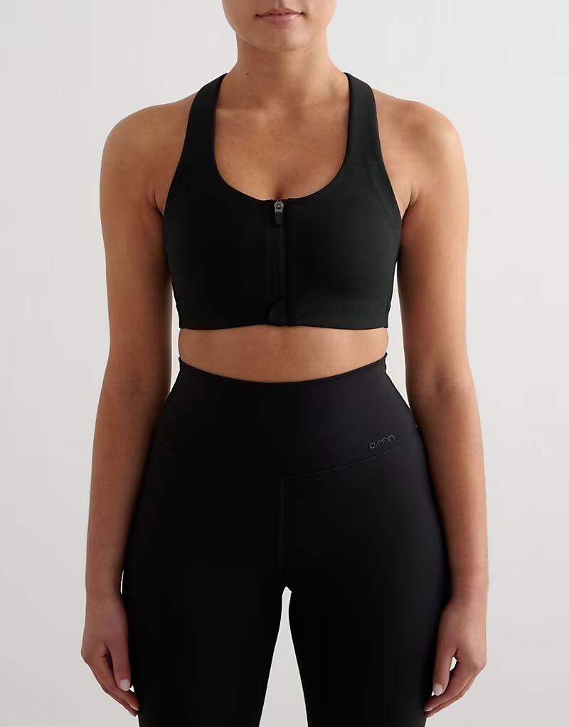 

Бюстгальтер с высокой поддержкой Black Sense черного цвета Aim'N