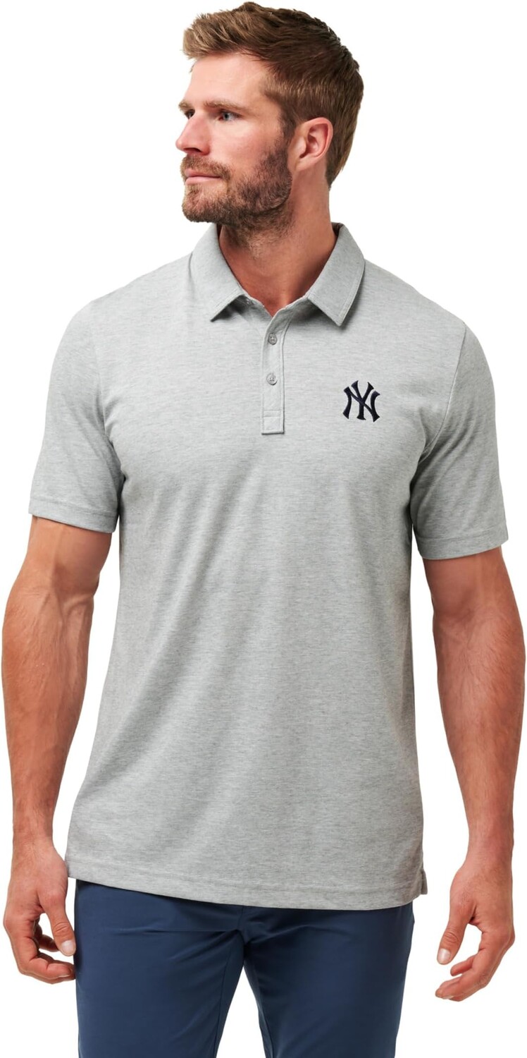 

Поло TravisMathew New York Yankees The Zinna Polo, цвет Heather Grey