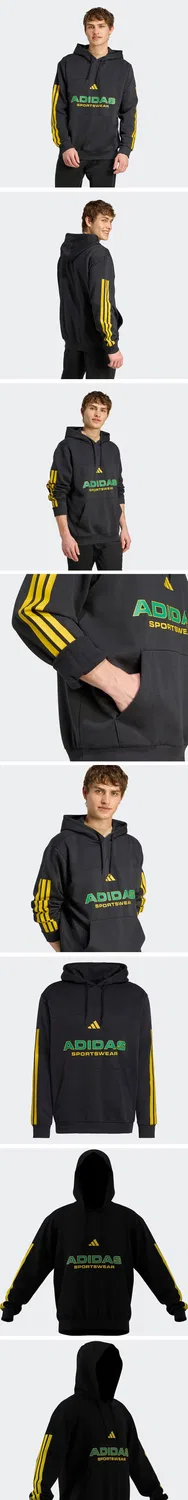 Женское флисовое худи House of Tiro тёмно-синее от Adidas — фото 4