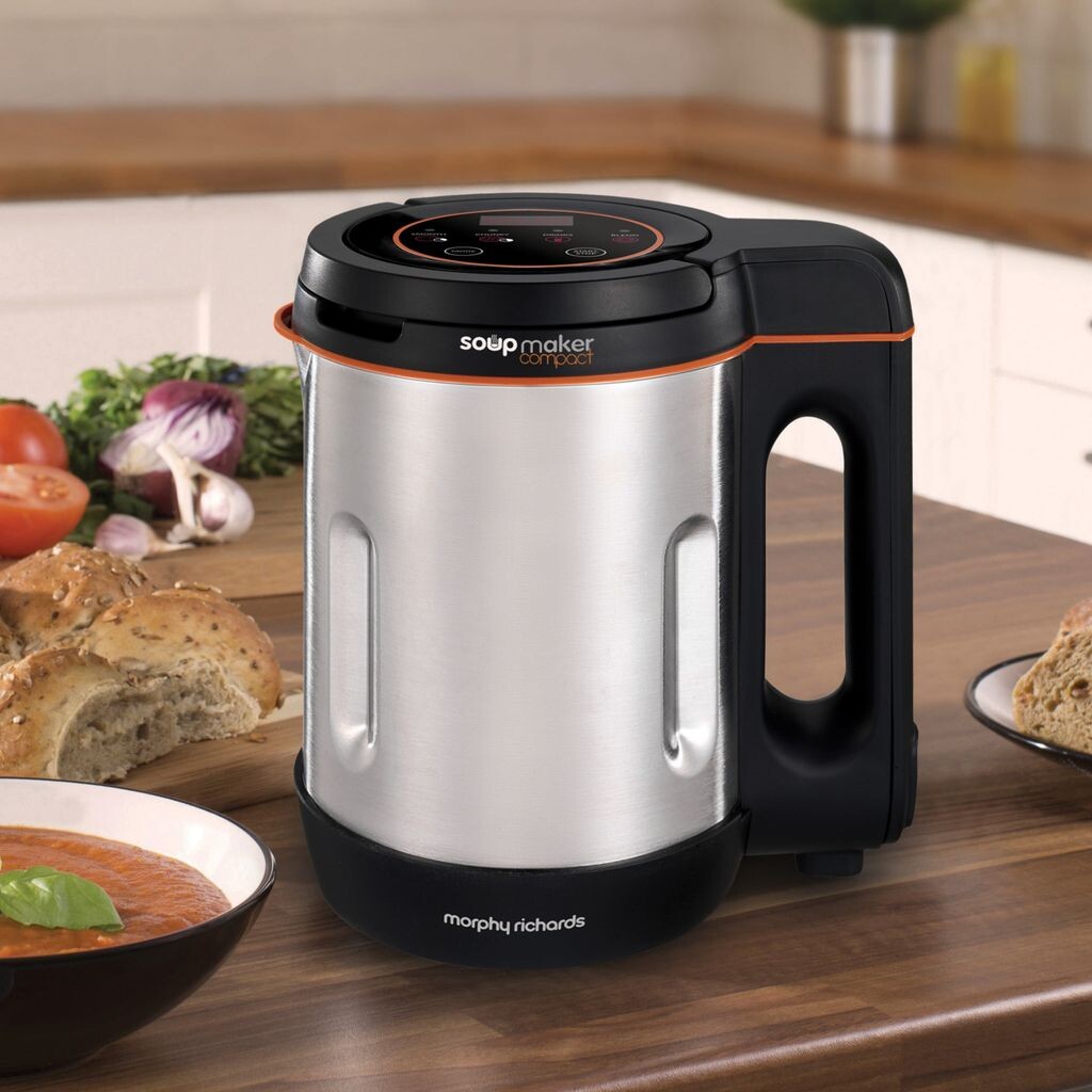 Миксер Morphy Richards 501021 SOUP Maker, корпус из нержавеющей стали, 900 Вт, контейнер 1 л, 4 скорости, функция приготовления — фото 2