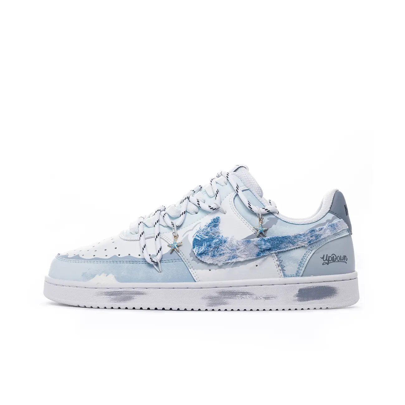 

Nike Кроссовки Court Vision PMS Seaweed Whisper с низким верхом для скейтборда, мужские, сине-белые