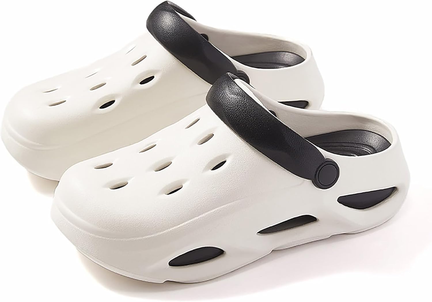 

Женские и мужские садовые сабо Solaud, легкие, дышащие, с поддержкой свода стопы, с съемной стелькой, на молнии, и пляжные тапочки, белый