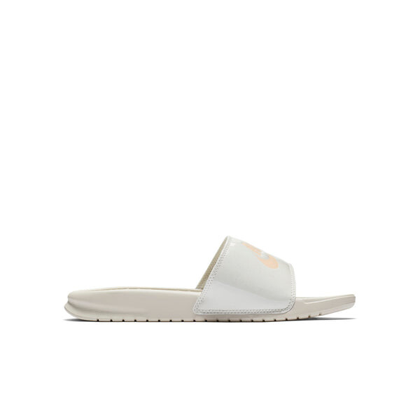 Тапочки benassi jdi print fashion pink white slippers 'white pink' Nike, белый — фото 2