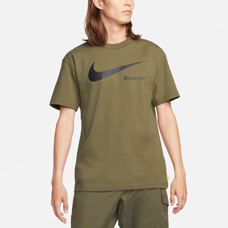 Футболка мужская средняя оливковая Nike, оливковый — фото 4