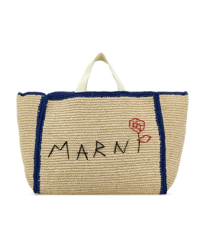 

Сумка для покупок из рафии Marni, бежевый