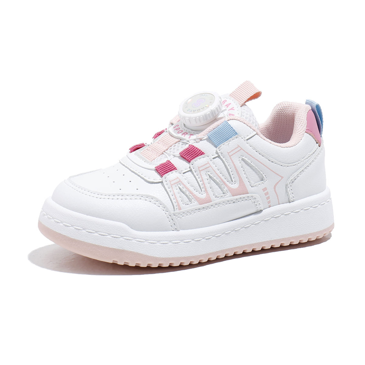 

Износостойкие скейтерские кроссовки Kids' Babaya, белый/розовый