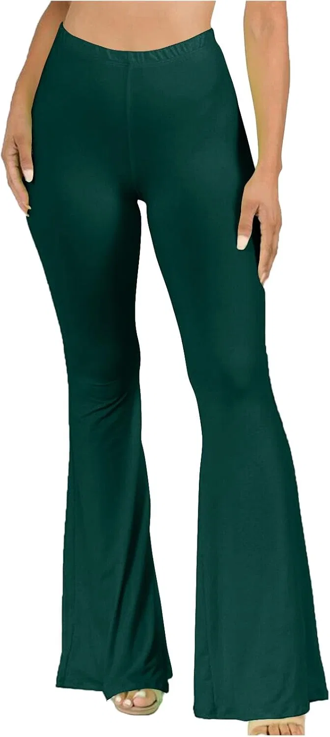 Леггинсы для фитнеса с завышенной талией, Bootcut, Green