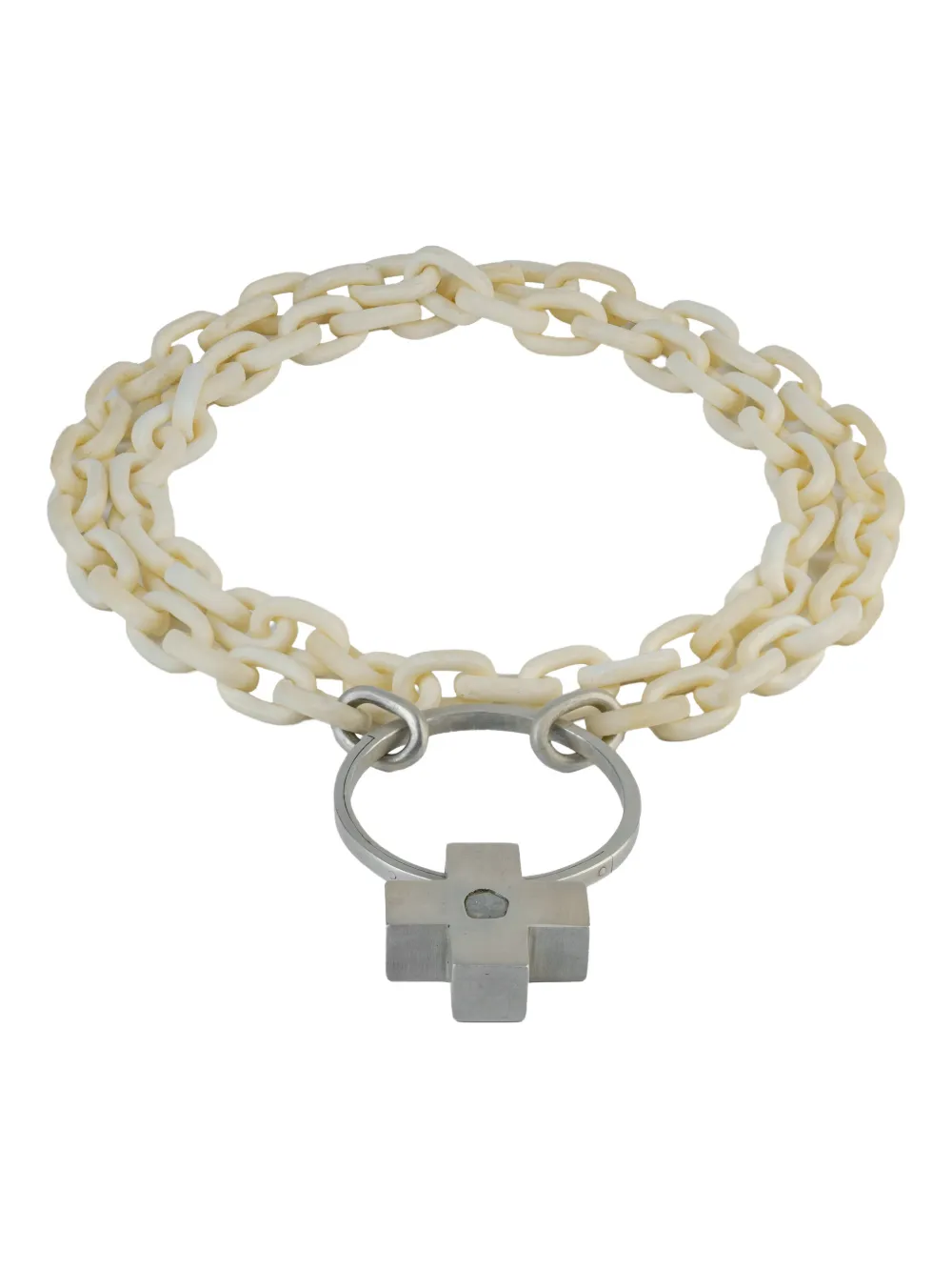 

Серебряное ожерелье с подвеской-крестом, инкрустированной бриллиантами Parts Of Four