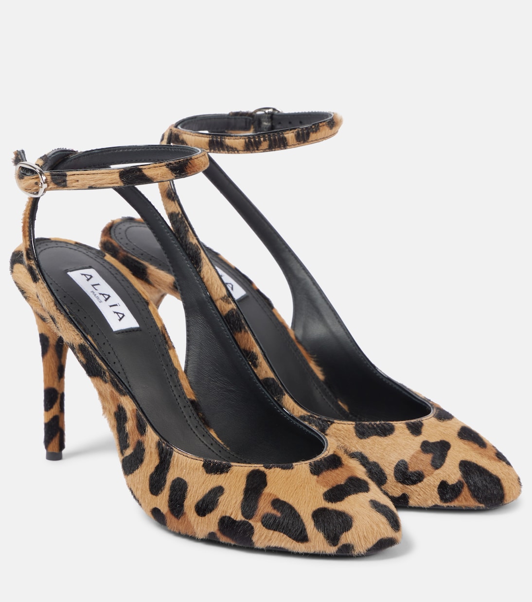 Туфли-лодочки Decollete 90 из телячьей шерсти с открытой пяткой Alaïa, Brun Sepia