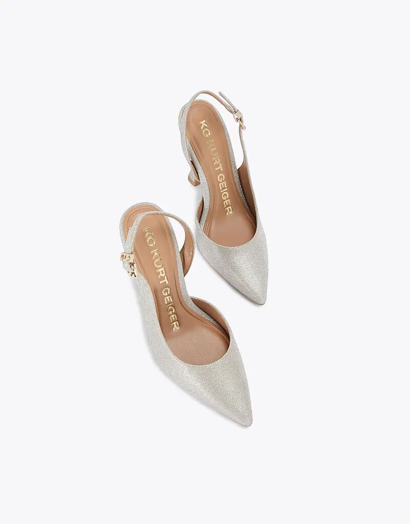 Туфли на каблуке KG Kurt Geiger Aria2 серебристого цвета — фото 2