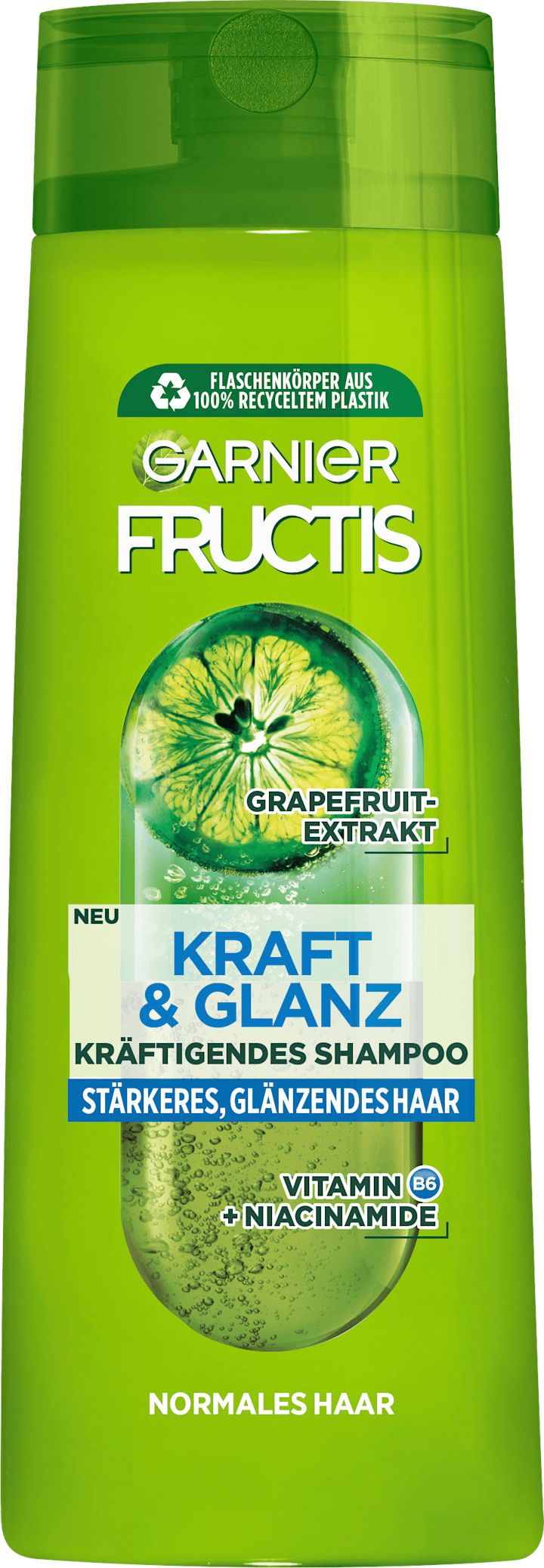 

Шампунь GARNIER FRUCTIS Shampoo Kraft & Glanz, stärkeres & glänzendes Haar, 400 ml