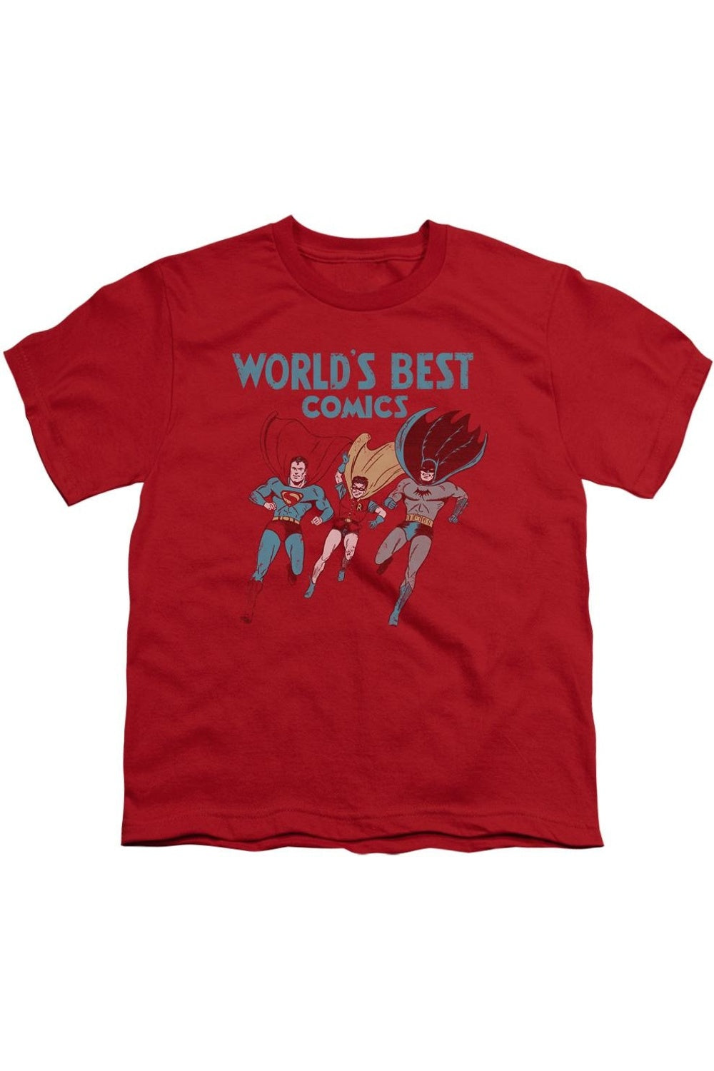 

Футболка с коротким рукавом для детей "Лига справедливости Америки" Gildan, красный