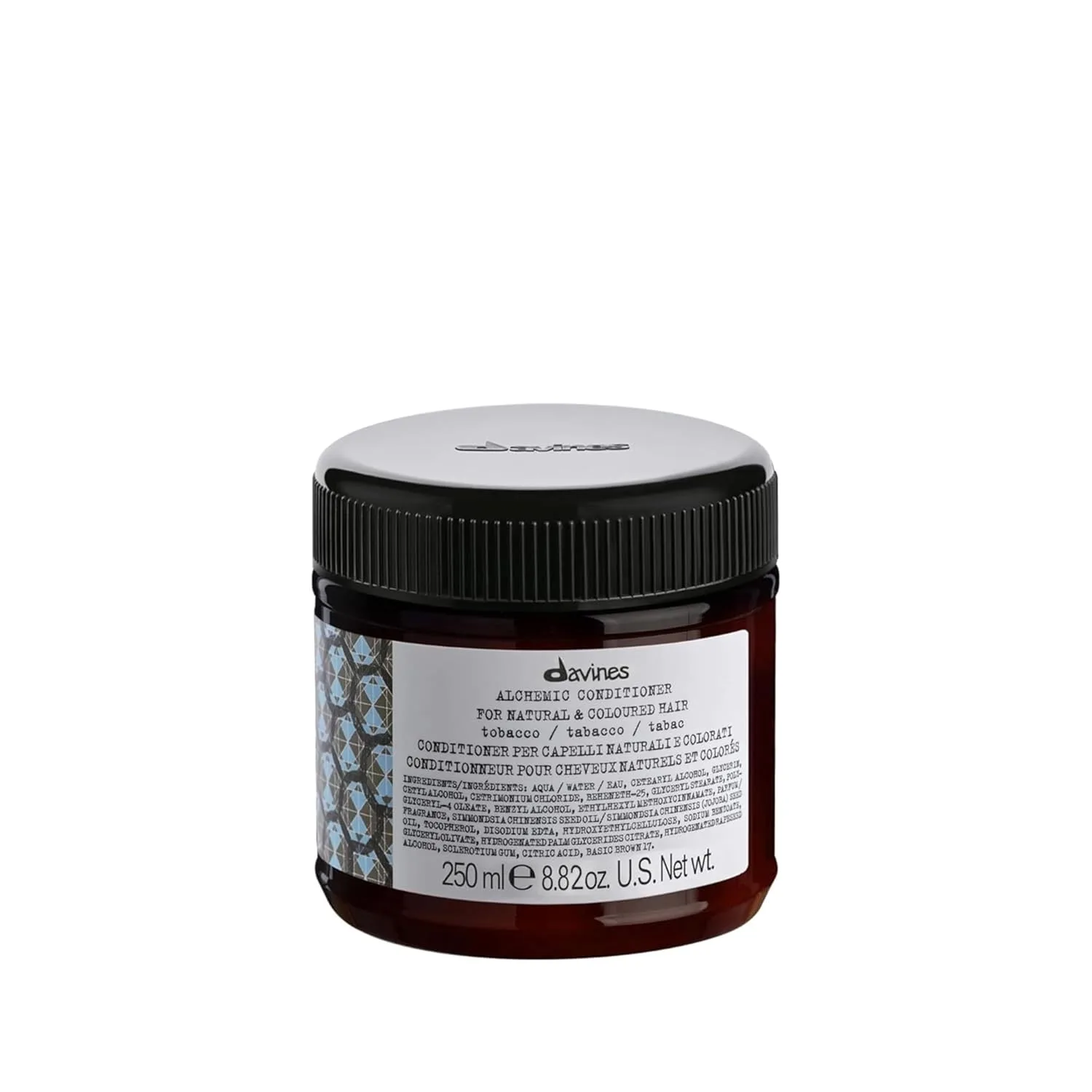 Кондиционер для волос Davines Alchemic Tobacco, крем для окрашивания светло-коричневых и средне-каштановых волос - усиливает и увлажняет коричневые оттенки с маслом жожоба, 8, 45 жидких унций