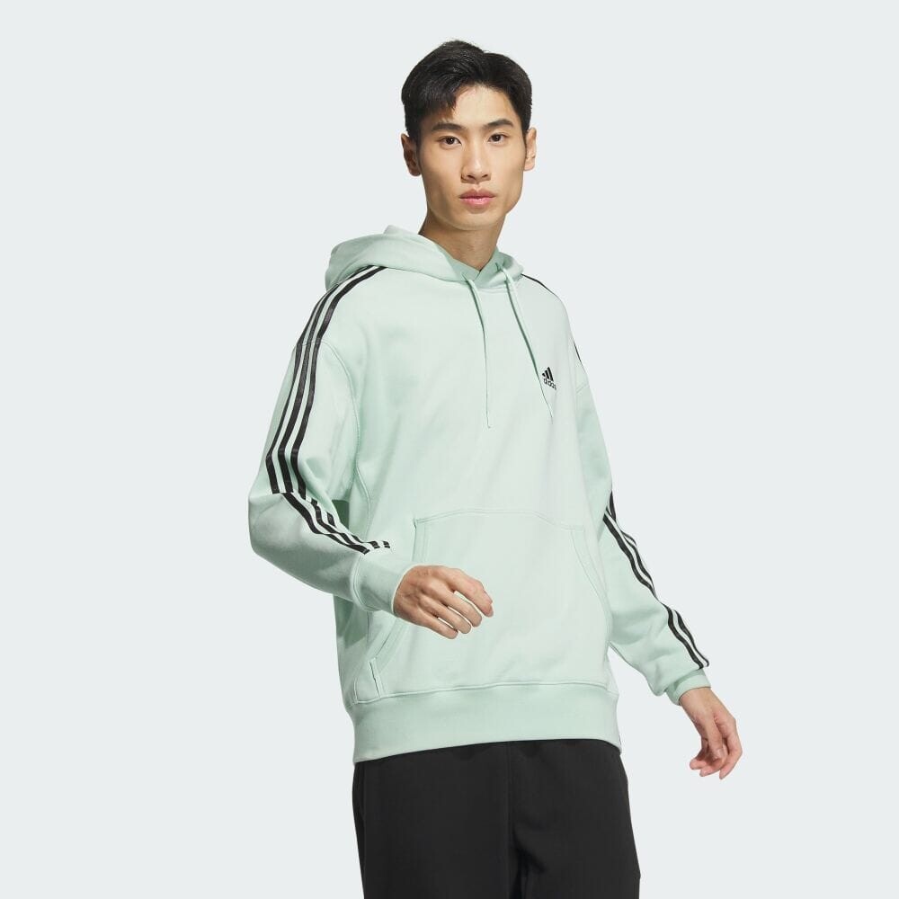 

Парка Adidas Essentials Plus Loose Fit 3-Stripes French Terry Pullover Hoodie, цвет Linen Green