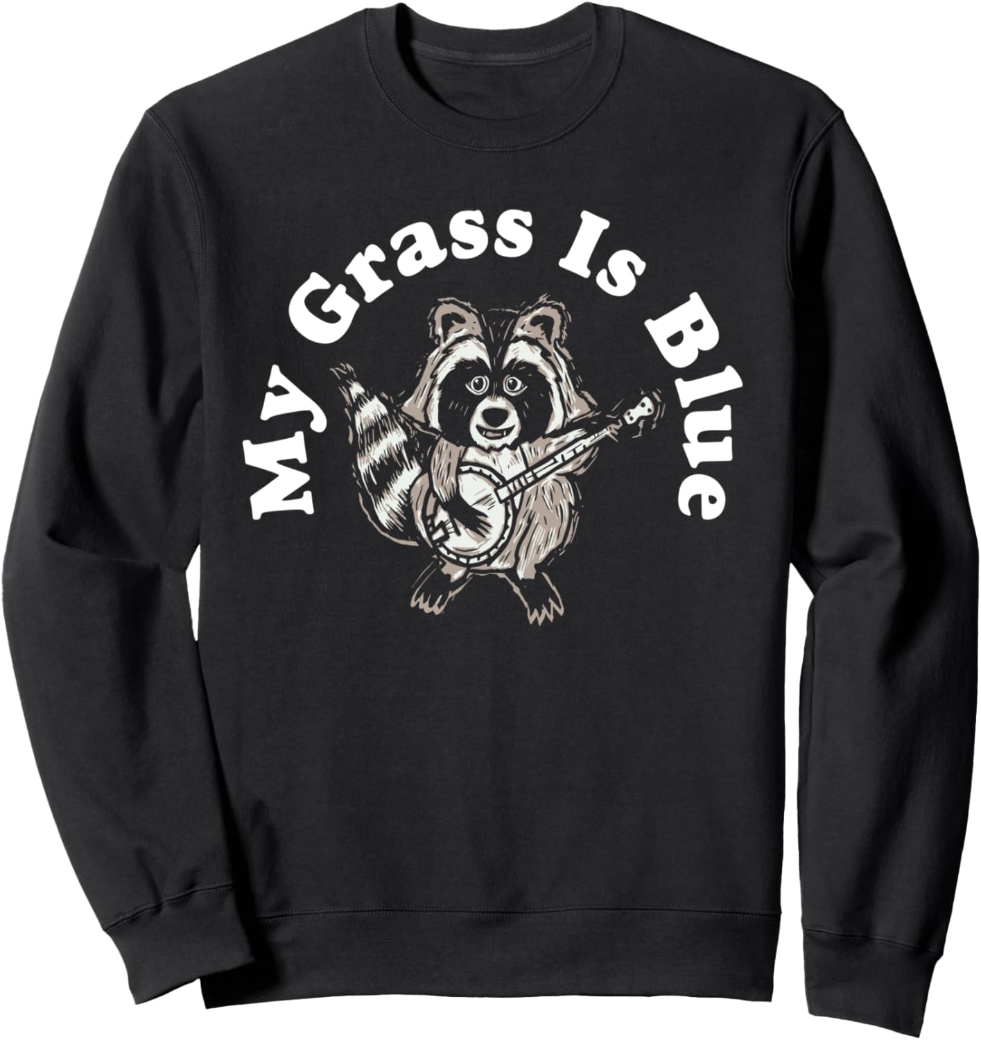 

Забавная толстовка с изображением енота, играющего на банджо, в стиле 70-х, с радужным рисунком и милым животным Bluegrassgarage - Bluegrass Music Vintage Fan Tees, черный