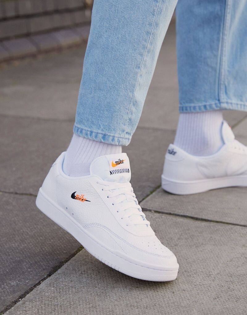 

Nike Court Vintage – белые спортивные кроссовки из высококачественной кожи с логотипом, Белый, Nike Court Vintage – белые спортивные кроссовки из высококачественной кожи с логотипом