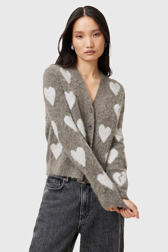 

Шерстяной кардиган AMORA Allsaints, зеленый