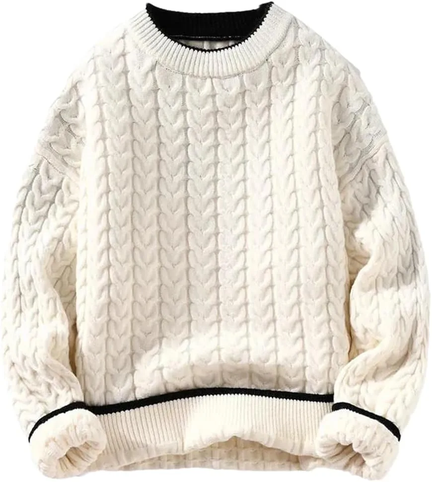 

Теплый зимний свитер мужской O-образный воротник вязаный пуловер Wjnvfioo