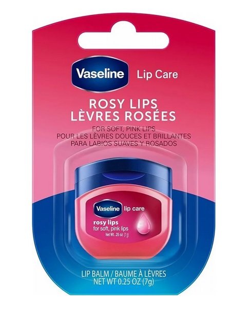 

БАЛЬЗАМ ДЛЯ ГУБ VASELINE ROSY 7 Г В БАНКЕ С АРОМАТОМ РОЗЫ