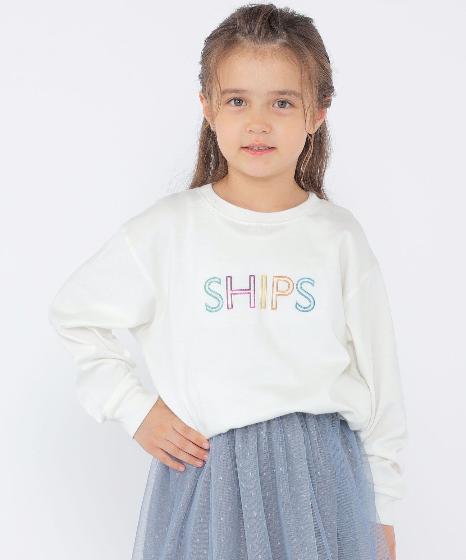 Детская футболка с длинными рукавами и вышитым логотипом SHIPS: 100-130 см SHIPS KIDS, Off white