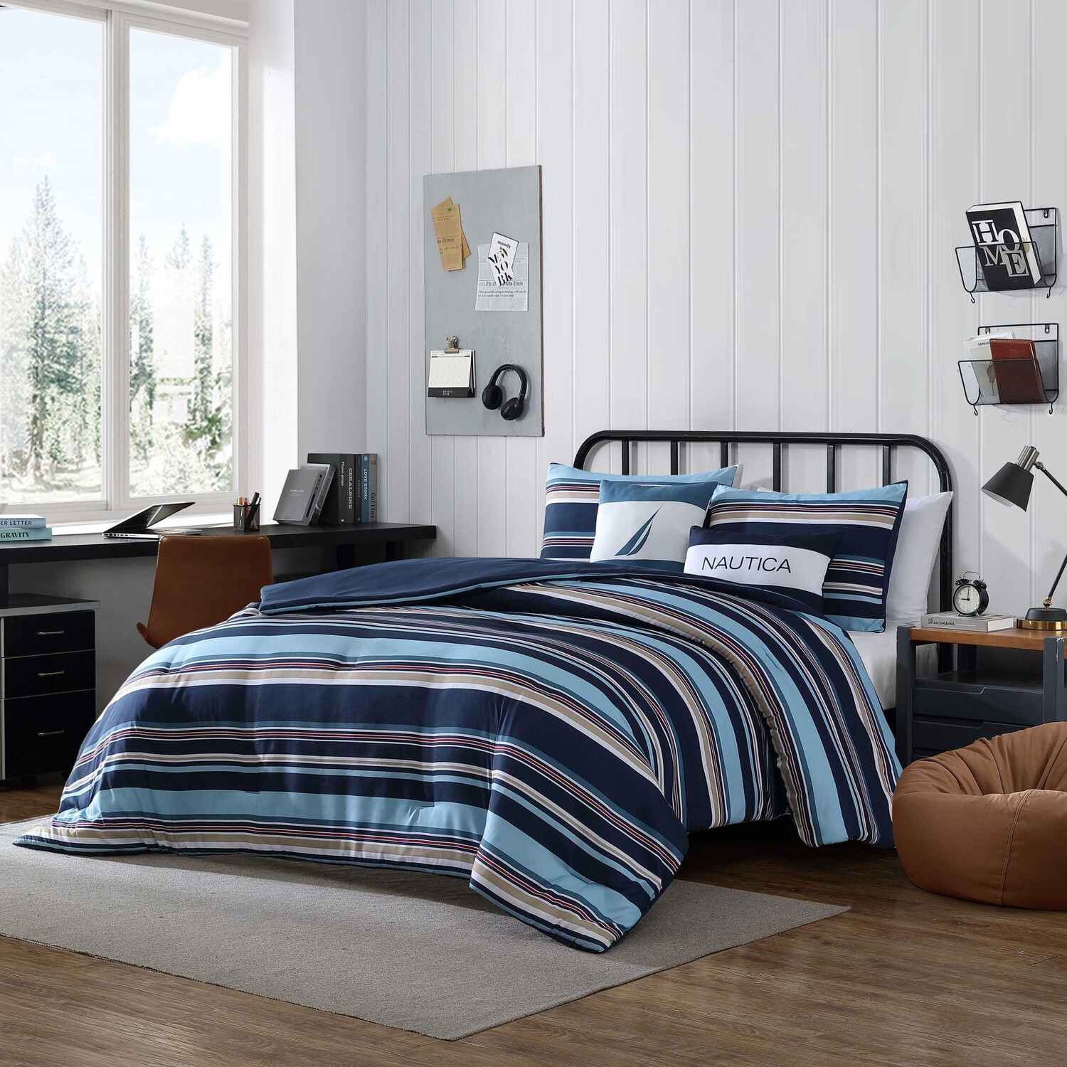 

Бонусный набор Nautica Colton Navy King Comforter & Sham, цвет Nrf Cobalt Wave