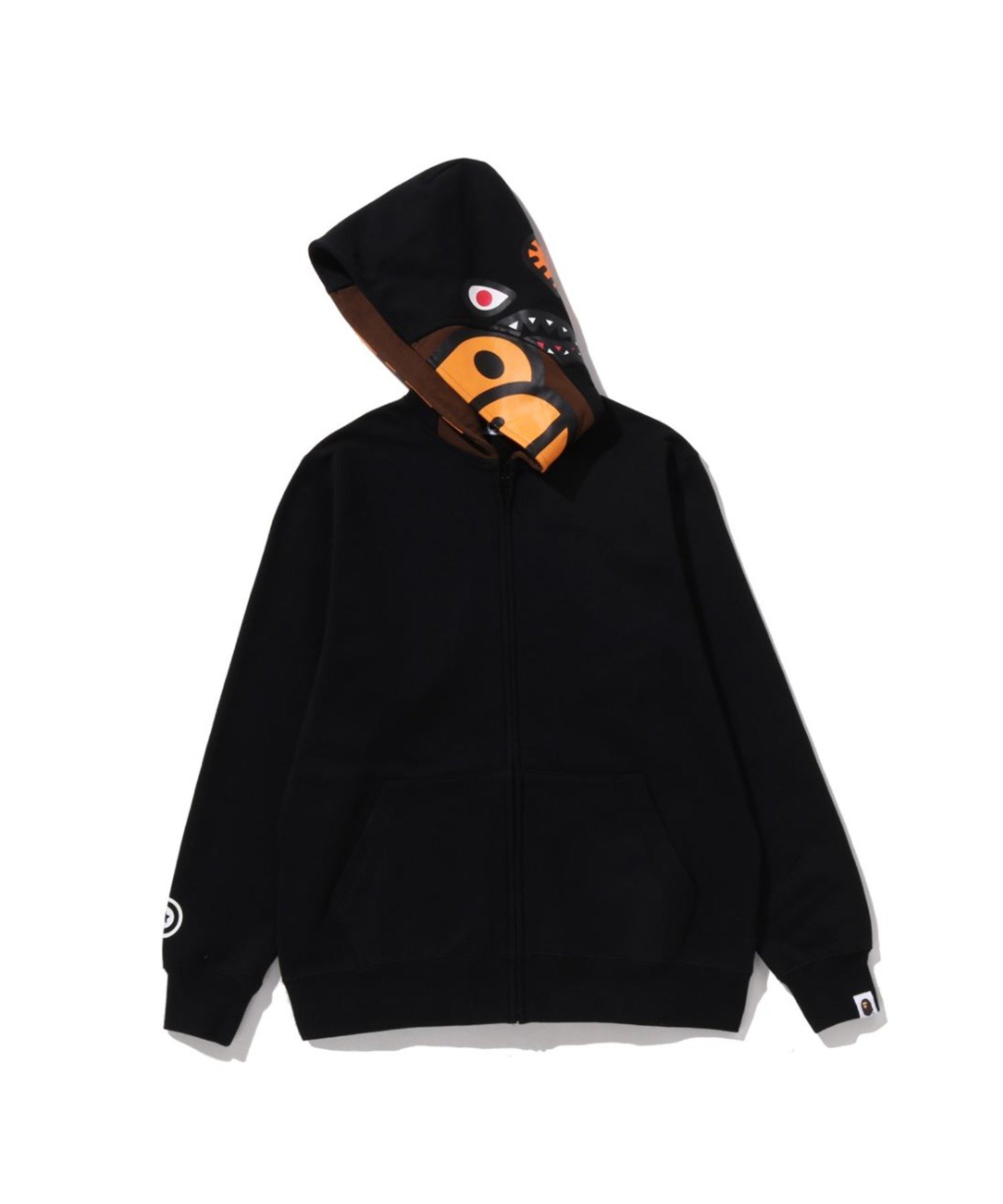 Толстовка на молнии MILO Shark A BATHING APE, BLACK — фото 3